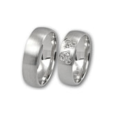 Gold Trauringe mit Herzform - 776-065